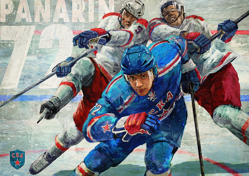 Hockey Art акварель